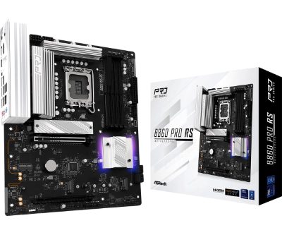 Mainboard, ASROCK, Intel B860 Express, LGA1851, ATX, Memory DDR5, Memory slots 4, 1xPCI-Express 4.0 16x, 1xPCI-Express 5.0 16x, 1xM.2, 1xHDMI, 1xDisplayPort, 1xAudio-In, 1xAudio-Out, 1xMicrophone, 2xUSB 2.0, 6xUSB 3.2, 1xUSB-C, 1xRJ45, B860PRORS
