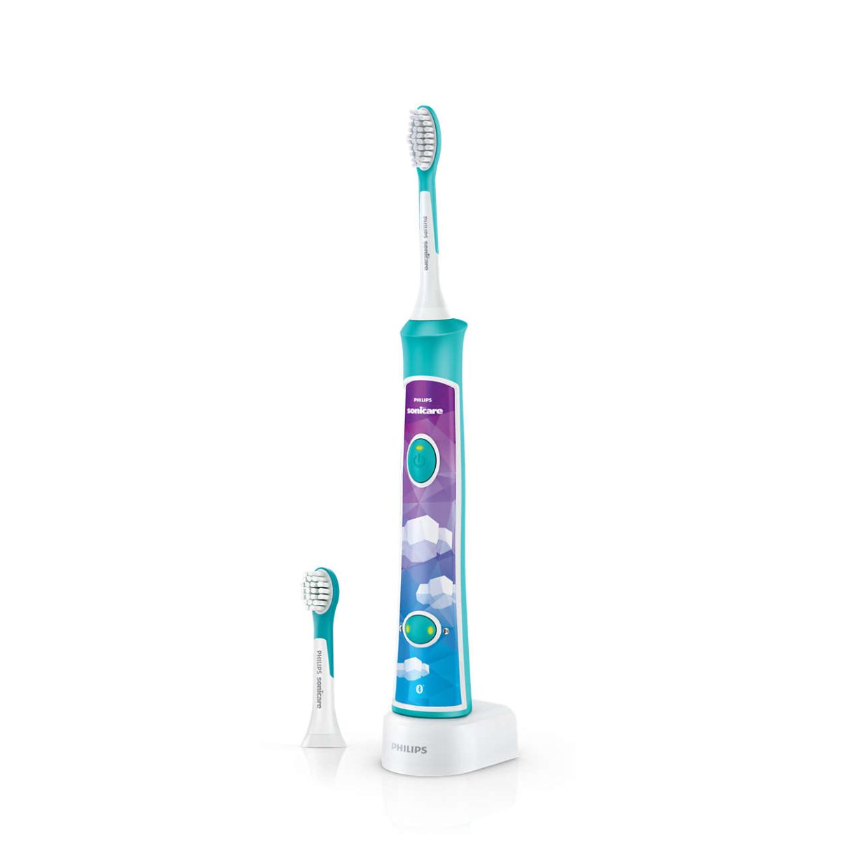 Sonic Electric toothbrush, HX6322/04, Rechargeable, For kids, Number of brush heads included 2, Number of teeth brushing modes 2, Sonic technology, Aqua