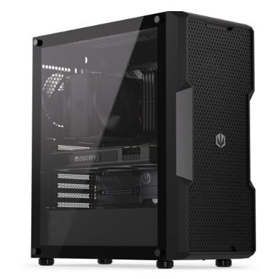 Case, ENDORFY, Regnum 400 Air, MidiTower, Case product features Transparent panel, Not included, ATX, MicroATX, MiniITX, Colour Black, EY2A008