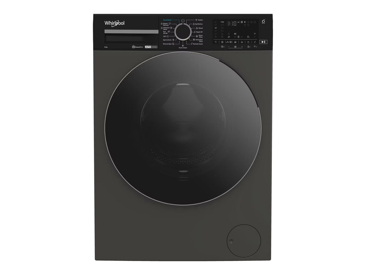 Washing machine, WPM 87G ADS EE, Energy efficiency class A, Front loading, Washing capacity 8 kg, 1400 RPM, Depth 55 cm, Width 60 cm, Display, Digital, Manhattan Grey