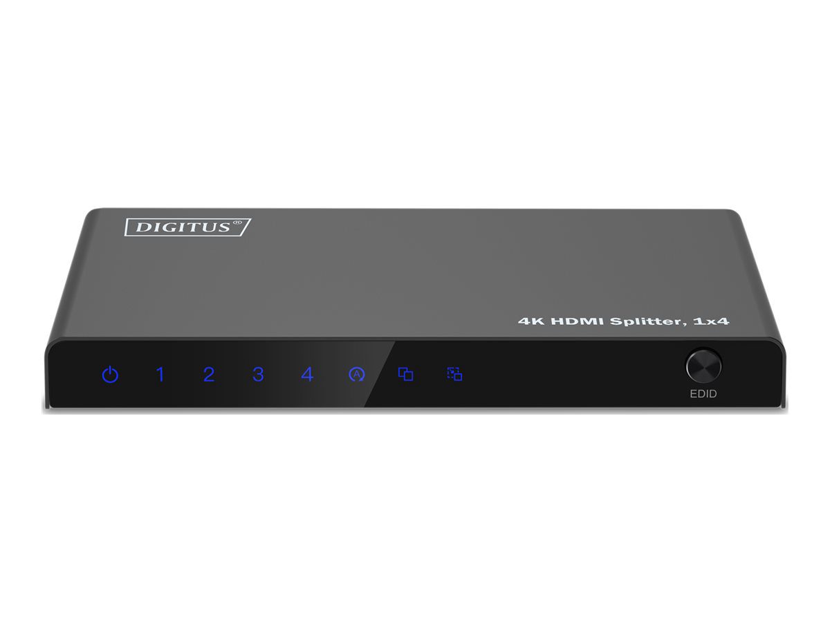 Digitus 4K HDMI Splitter, 1x4, DS-55337, Black