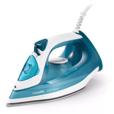 PHILIPS 3000 sērijas Tvaika gludeklis, 2100W, zilganzaļš ar baltu
