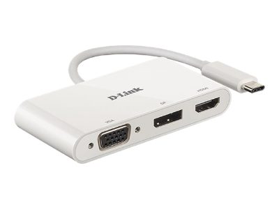 3-in-1 USB-C to HDMI/VGA/DisplayPort Adapter, DUB-V310, USB hub, USB Type-C