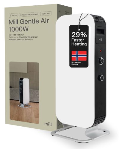 Heater, AB-H1000MEC, Oil Filled Radiator, 1000 W, Number of power levels 3, Suitable for rooms up to 12-16 m², White