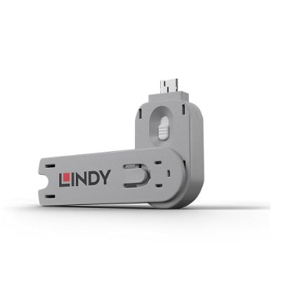 USB PORT BLOCKER KEY/WHITE 40624 LINDY