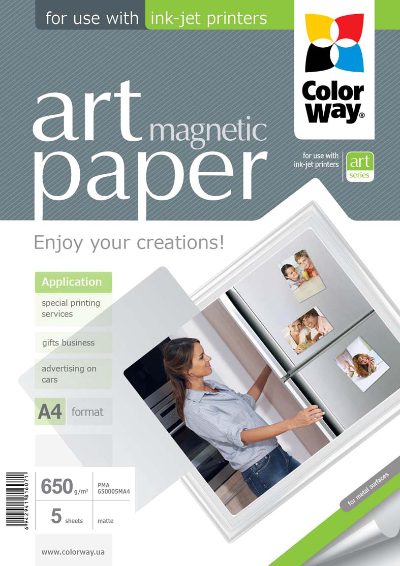 ART, White, 650 g/m², A4, Matte Magnetic Photo Paper