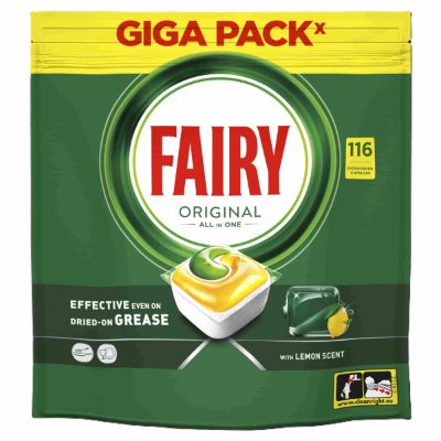 FAIRY Original trauku mazgāšanas kapsulas, 116 gab.