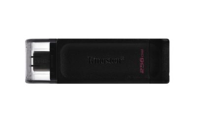 USB Flash Drive, DataTraveler 70, 256 GB, USB Type-C, Black