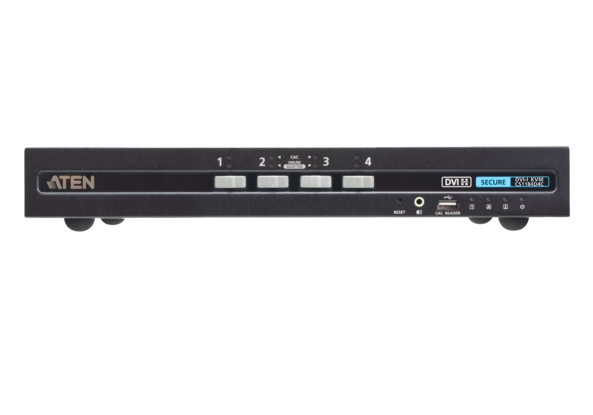 4P USB DVI Single Display PP4 Secure KVM (CAC), CS1184D4C