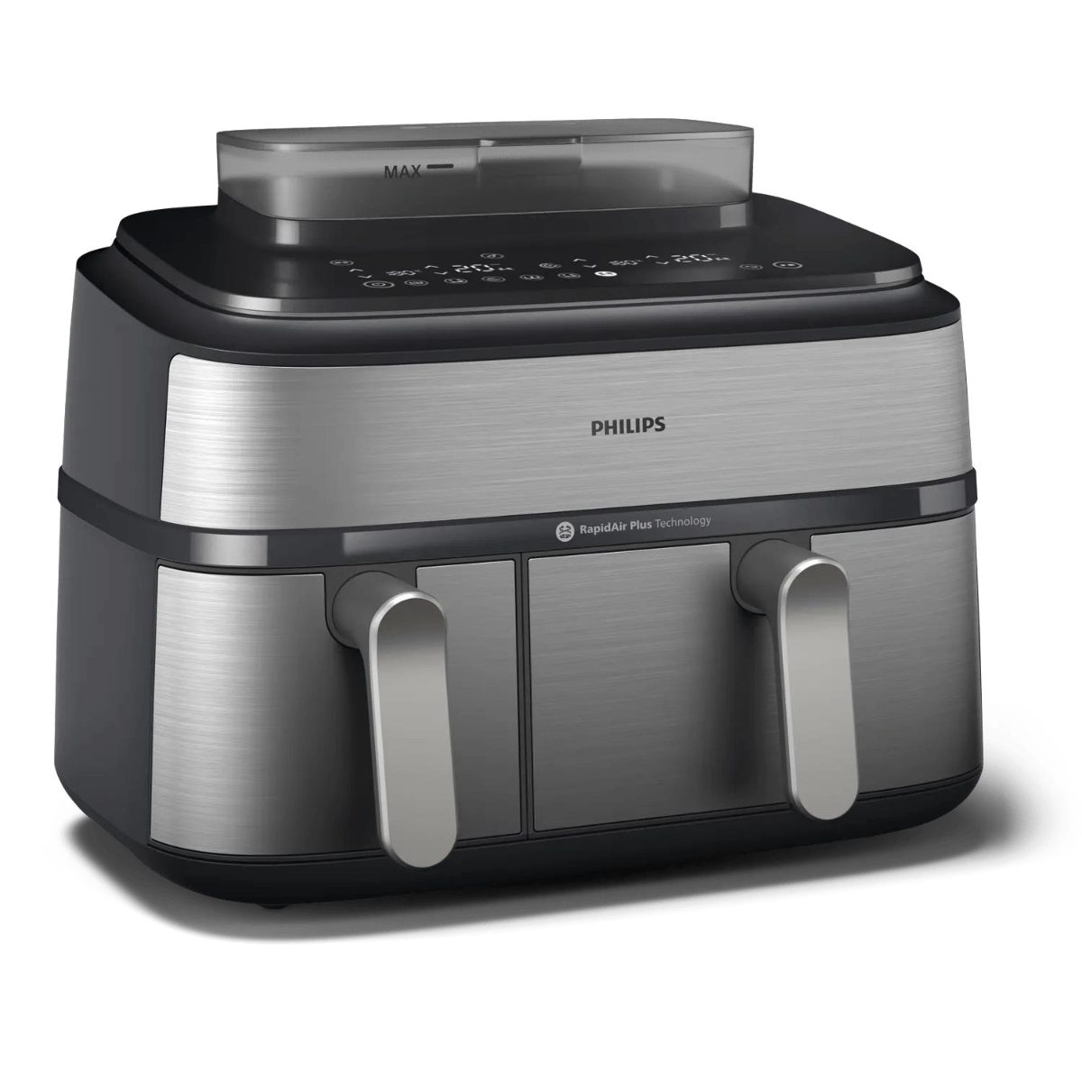 Philips Dual Basket Airfryer, NA555/00 5000 series, Power 2750 W, Capacity 9 L, RapidAir Plus, Silver