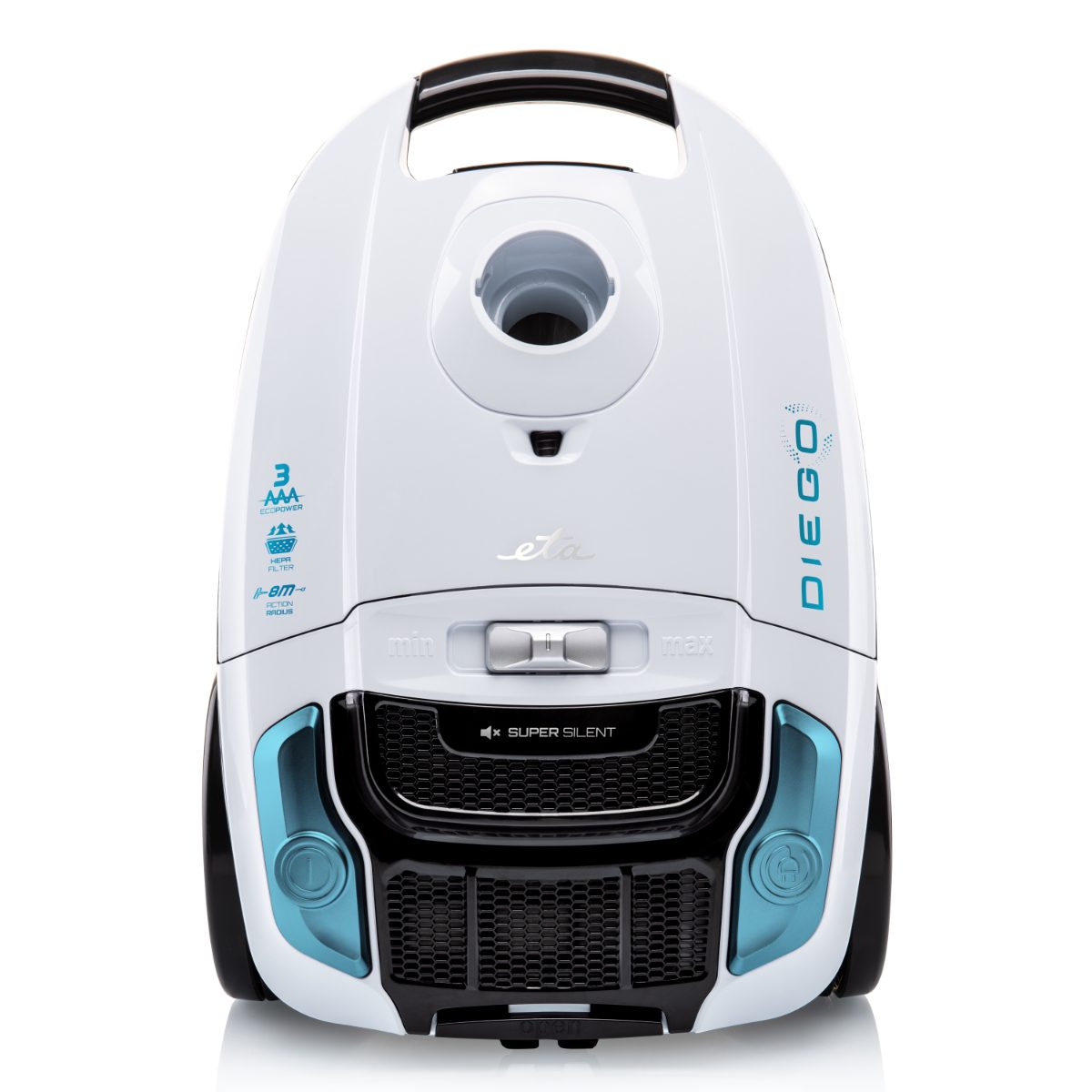 Vacuum Cleaner, ETA552190000 Diego, Bagged, Power 800 W, Dust capacity 3 L, White/Blue