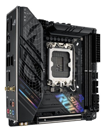 ROG STRIX B760-I GAMING WIFI, Processor family Intel, Processor socket LGA1700, DDR5 SDRAM, Supported hard disk drive interfaces M.2, SATA, Number of SATA connectors 4