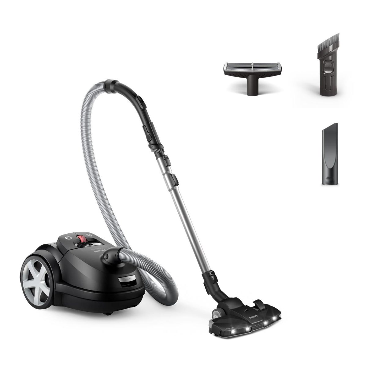 Vacuum Cleaner, PHILIPS, Bagged, 900 Watts, Noise 75 dB, Black, Weight 5.3 kg, XD8122/10