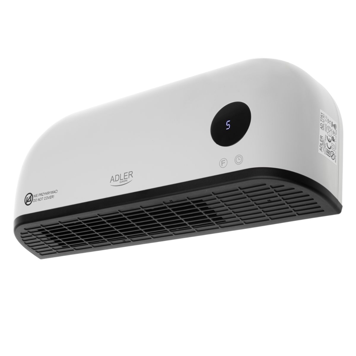 Adler LED Air Curtain Heater, AD 7751, Air curtain, 2000 W, White