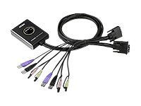 Aten 2-Port USB DVI/Audio Cable KVM Switch with Remote Port Selector, Aten, 2-Port USB DVI/Audio Cable KVM Switch with Remote Port Selector