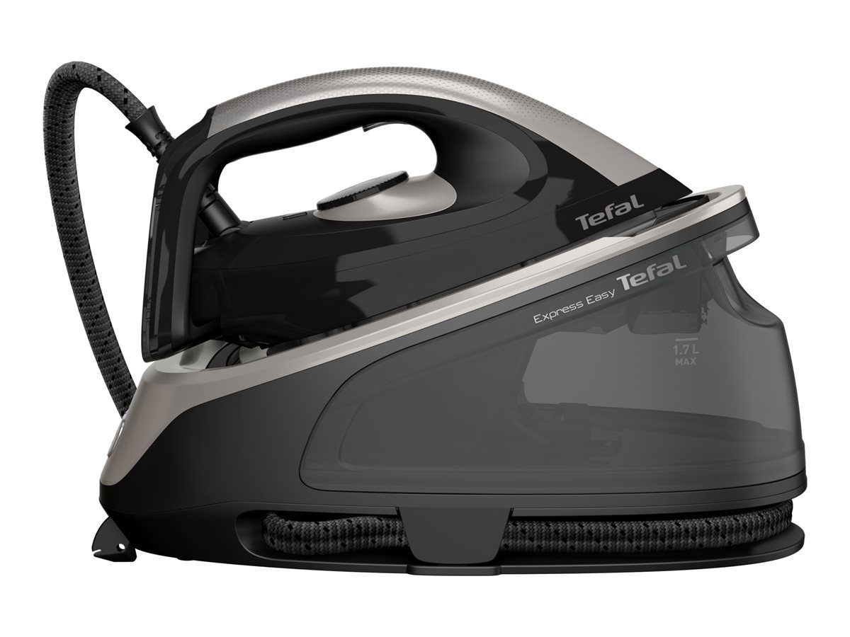 TEFAL Steam Station, SV6140 Express Easy, 2200 W, 1.7 L, 6 bar, Auto power off, Vertical steam function, Calc-clean function, Black/Steel Grey