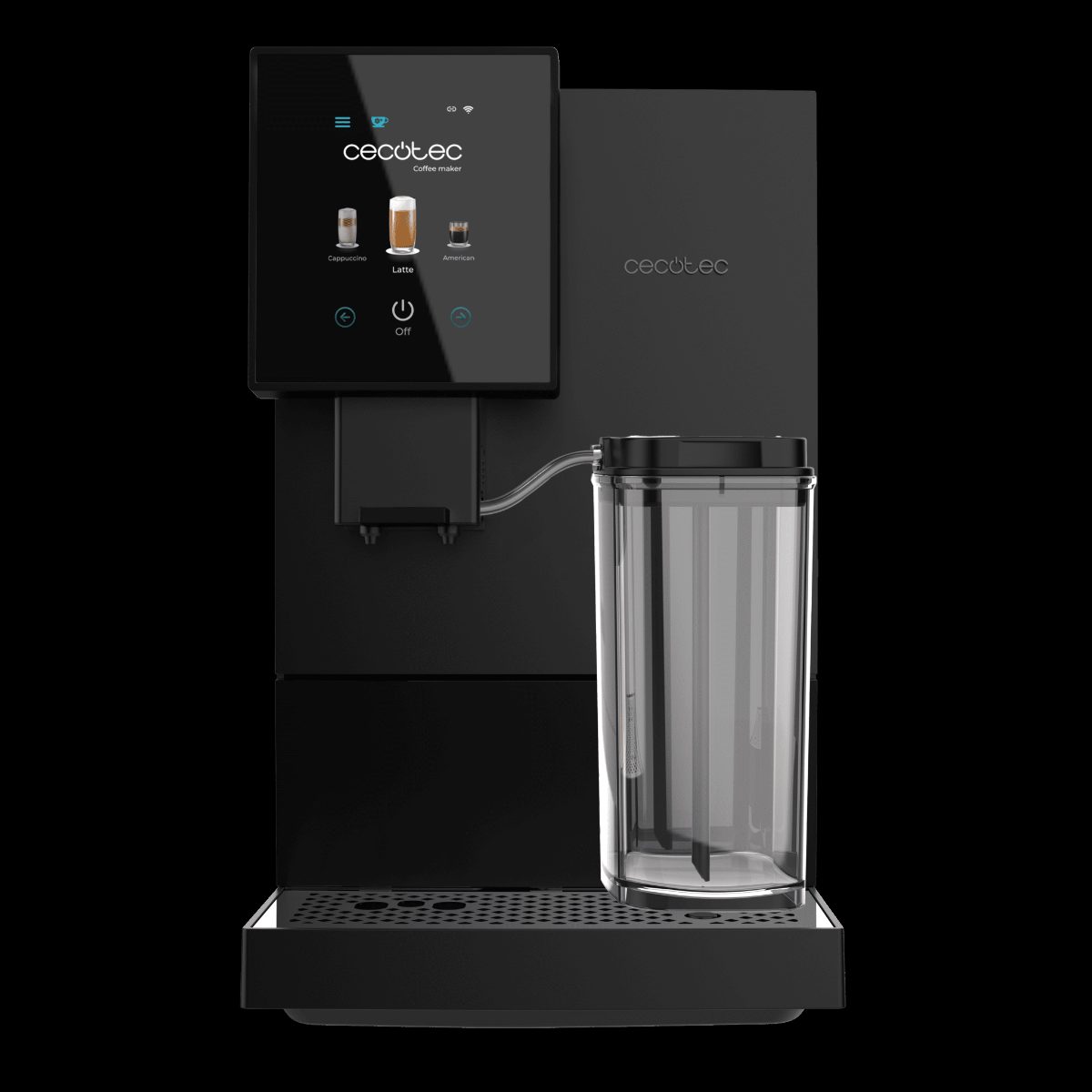 Cecotec Coffee Maker, Cremmaet Compactccino Connected, Pump pressure 19 bar, Built-in milk frother, Super-automatic, Black