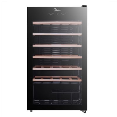 Midea Wine Cooler, MDRW150FGG22W, Energy efficiency class Class G, Free standing, Bottles capacity 34, Black