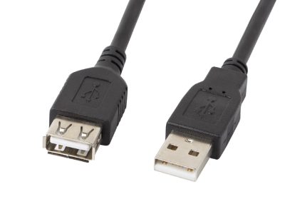 Lanberg USB-A 2.0 Cable, 5 m, CA-USBE-10CC-0050-BK, USB Type-A to USB Type-A