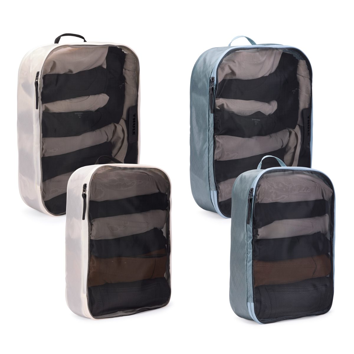 Packing Cube, 2x Large, 2x Medium, Packing Cube, Pond Gray/White