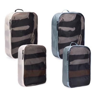 Packing Cube, 2x Large, 2x Medium, Packing Cube, Pond Gray/White