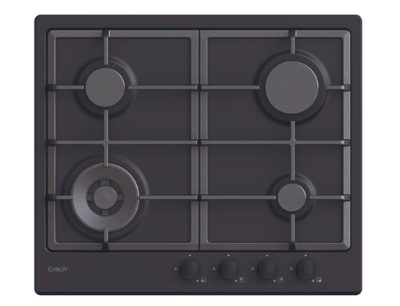 Candy Hob, CHG6BFB4WB, Gas, Number of burners/cooking zones 4, Knobs, Black