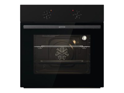 Gorenje Oven, BO6615E01B, 60 L, Electric, EnamelClean, Push pull buttons, Convection, Height 59.5 cm, Width 59.5 cm, Black