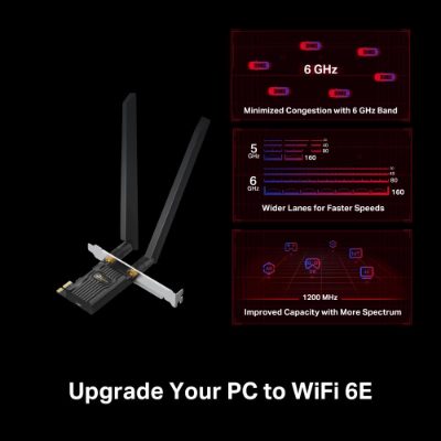 AXE5400 Tri-Band Wi-Fi 6E Bluetooth PCI Express Adapter