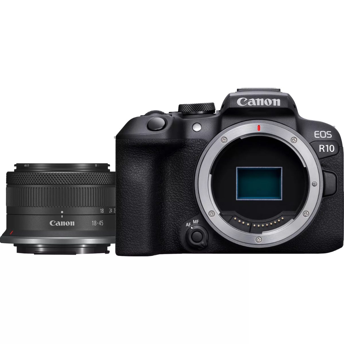 D.CAM EOS R10 RF-S 18-45 IS STM EU26, Megapixel 24.2 MP, Image stabilizer, ISO sensitivity (max) 32000, Wi-Fi, Video recording, Manual, CMOS, Black