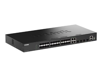 D-Link 20 Ports SFP + 4X GE/SFP Combo + 4 Ports 10G SFP+ Stackable Smart Switch, D-Link