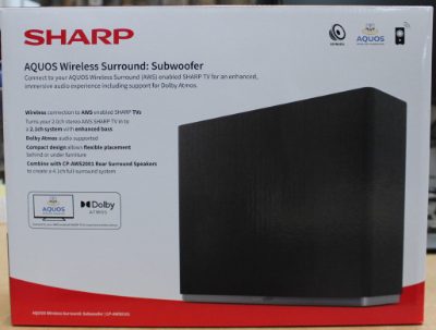 Sharp AQUOS Wireless Surround Subwoofer, Sharp, AQUOS Surround Subwoofer, CP-AWS0101, Wi-Fi