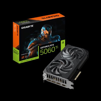 Gigabyte GeForce RTX 5060 Ti WINDFORCE OC 16G, NVIDIA, 16 GB, GeForce RTX 5060 Ti, GDDR7, HDMI ports quantity 1, PCI-E 5.0