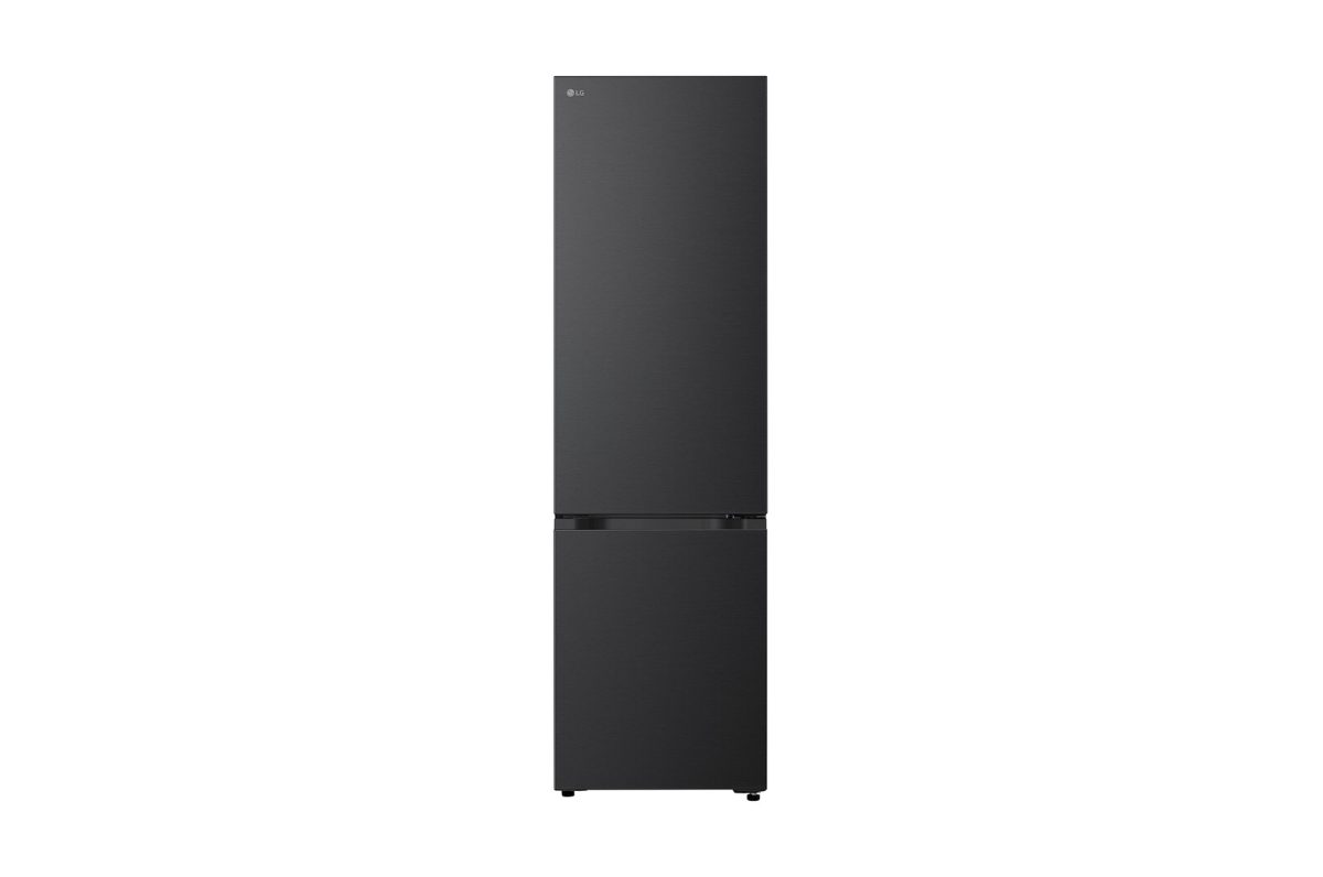 LG Refrigerator, GBBS322CEV, Energy efficiency class C, Free standing, Combi, Height 203 cm, Fridge net capacity 262 L, Freezer net capacity 113 L, Display, 34 dB, Black