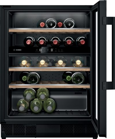 Wine Cooler, KUW21AHG0 Series 6, Energy efficiency class G, Built-in, Bottles capacity 44, Black