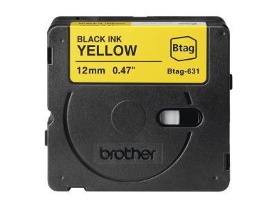 Brother BTAG-631, Black on Yellow, Btag