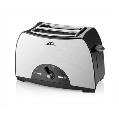 Toaster, ETA216690000, Power 800 W, Number of slots 2, Housing material Stainless steel, plastic, Black / Stainless Steel