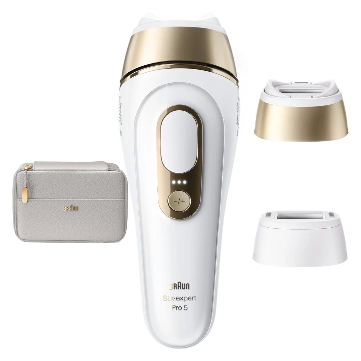 Braun IPL Epilator, Silk expert Pro 5 PL5210, Number of power levels 3, White/Gold