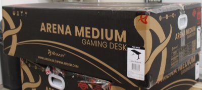 Arozzi, Gaming Desk, Arena Medium, Black, DAMAGED PACKAGING, SCRATCHED PARTS AND TABLE TOP, 24 month(s)