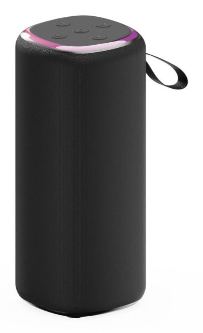 Portable Speaker, GEMBIRD, Black, Wireless, Bluetooth, SPK-BT-LED-08L