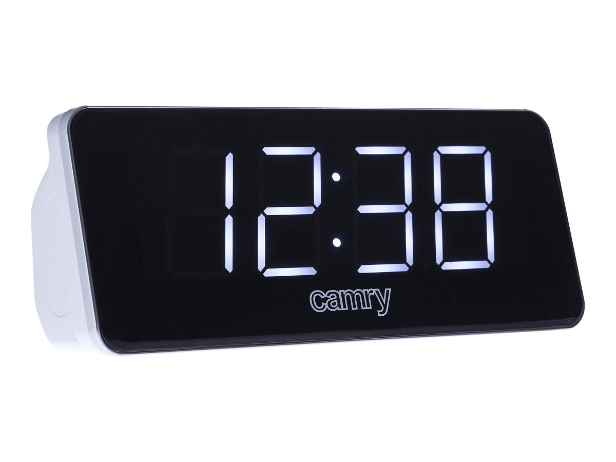 Radio, CR 1156, Alarm function, white/black