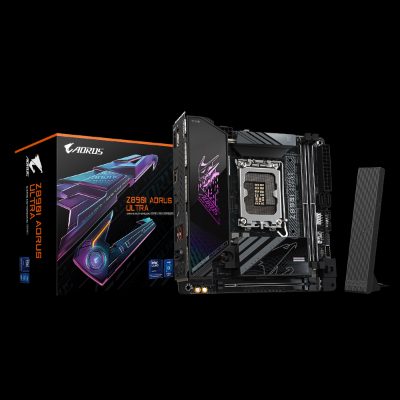 Gigabyte Z890I AORUS ULTRA, Processor family Intel, Processor socket LGA1851, DDR5, Supported hard disk drive interfaces M.2, SATA, Number of SATA connectors 2