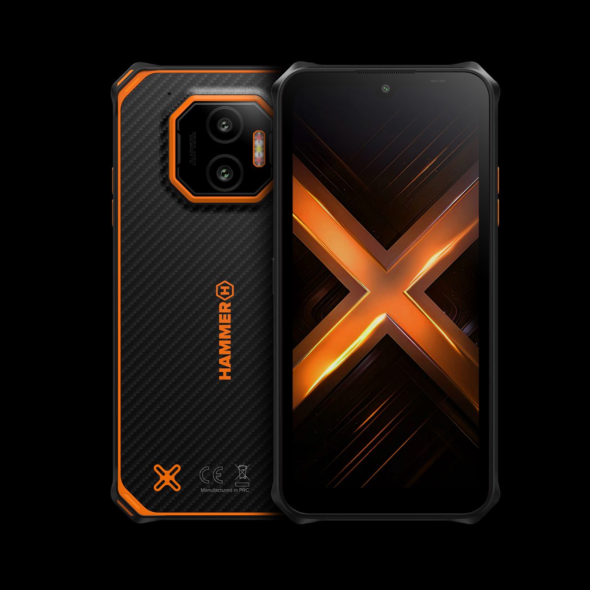 Energy X2, Black/Orange, 6.1 ", IPS, 1560 x 720 pixels, Mediatek, Dimensity 6300, Internal RAM 6 GB, 128 GB, microSD, Dual SIM, 4G, 5G, Main camera resolution 50 MP, Android, 15, 5000 mAh