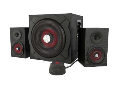 GENESIS Helium 610BT Computer Speakers, Wired, Bluetooth, Black, Genesis, Helium 610BT, Bluetooth, Red/Black