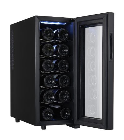 Beverage Pantry, AD 8083, Energy efficiency class G, Free standing, Bottles capacity 12, Black