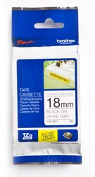 TZe-S241 Strong Adhesive Laminated Tape, Black on White, TZe, 8 m, 1.8 cm