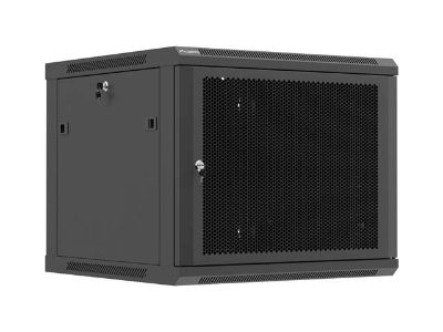 Lanberg Wall mounted installation cabinet 19" 9U 600X600, WF01-6609-23B, Black