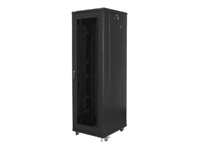 Rack cabinet 19" free-standing 42U/600x800 (flat pack) with mesh door, FF01-6842-23B, Black