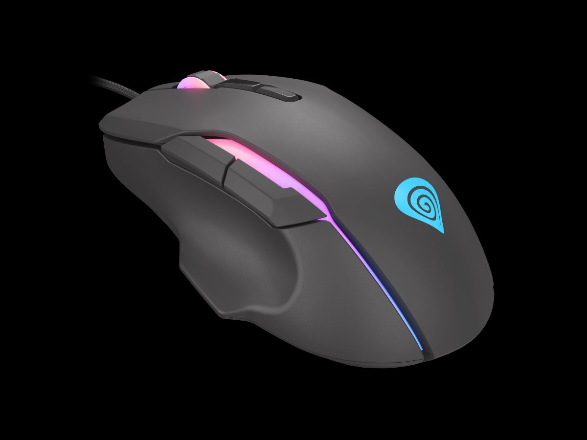 GENESIS Xenon 220 Gaming Mouse, 500 - 6400DPI, Wired, Black, Genesis