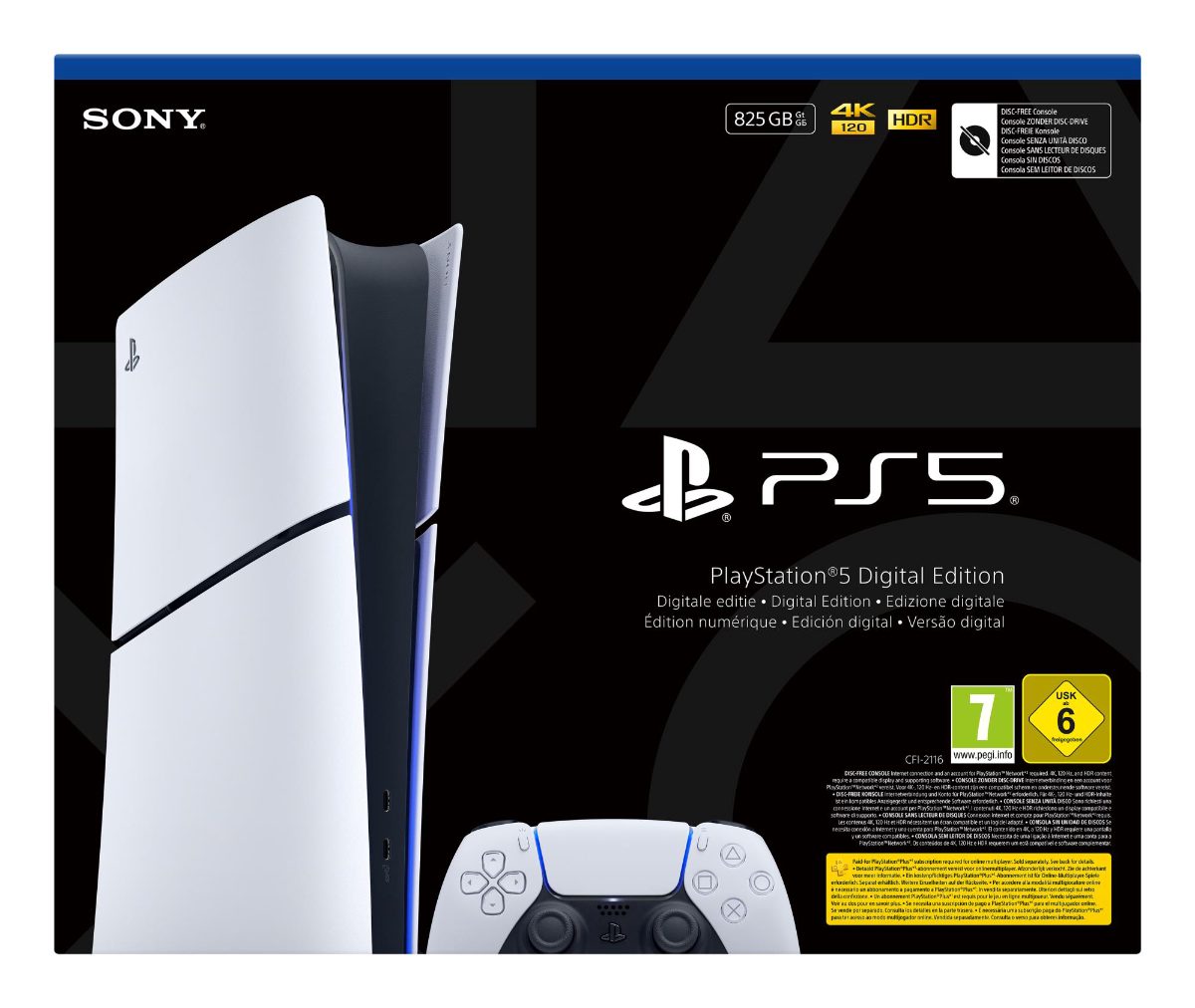 PLAYSTATION 5 CONSOLE SLIM DIG/825GB E-CH. 711719020844 SONY