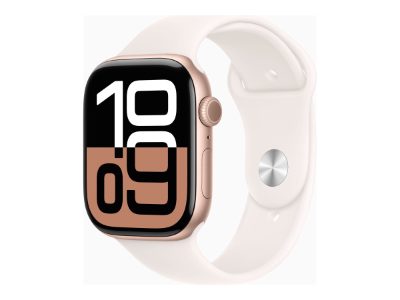 Apple Watch Series 10, Smart watch, GPS (satellite), Always-On Retina, Waterproof, Rose Gold